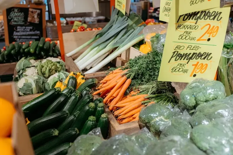 Verse groenten van lokale boeren